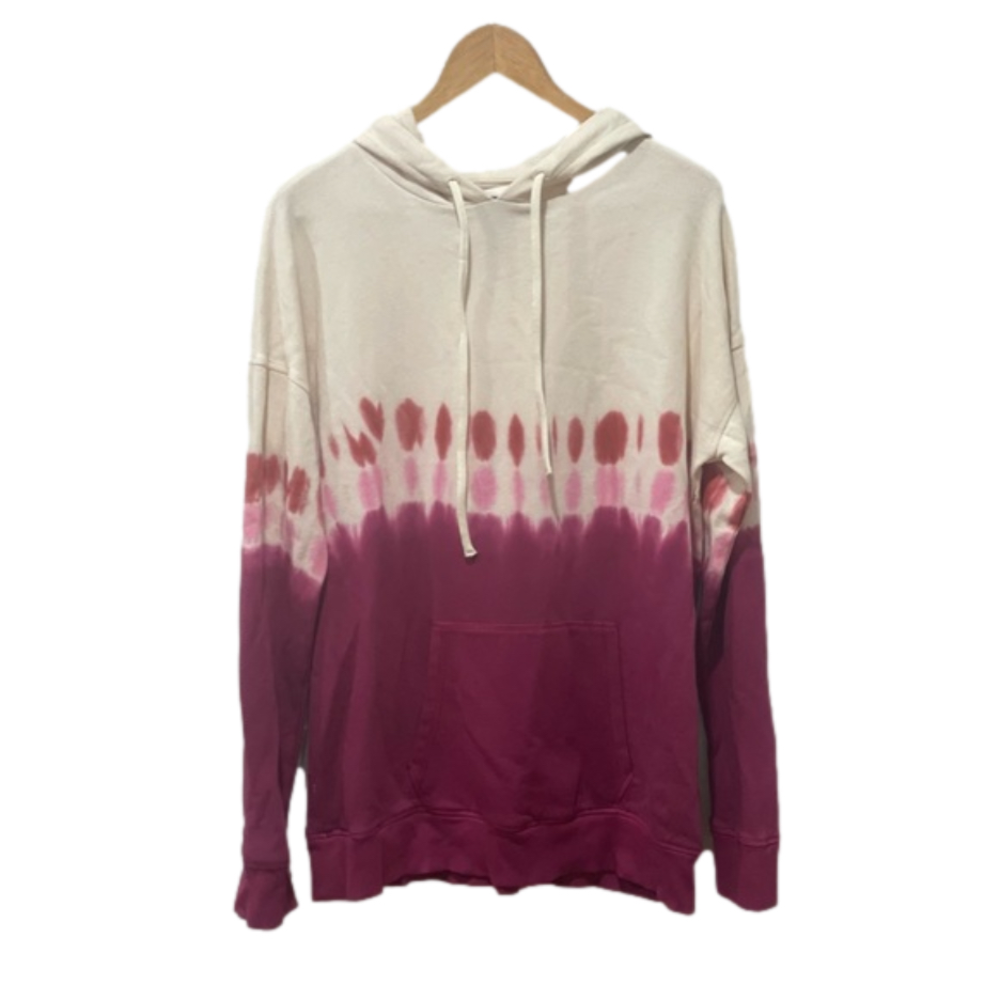 NWT True Craft Women’s Hoodie size Large- Pink, Maroon and Off White Tie Dye